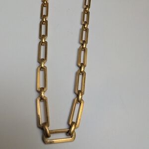 Vintage Monet Gold-tone Paperclip Chain Necklace 36 Inches